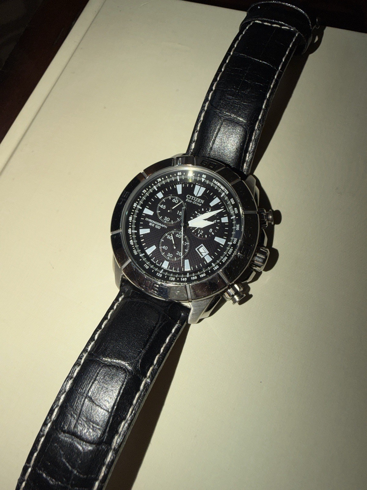 Citizen Eco Drive Chronograph Men’s Watch Stainless Steel Titanium WR100