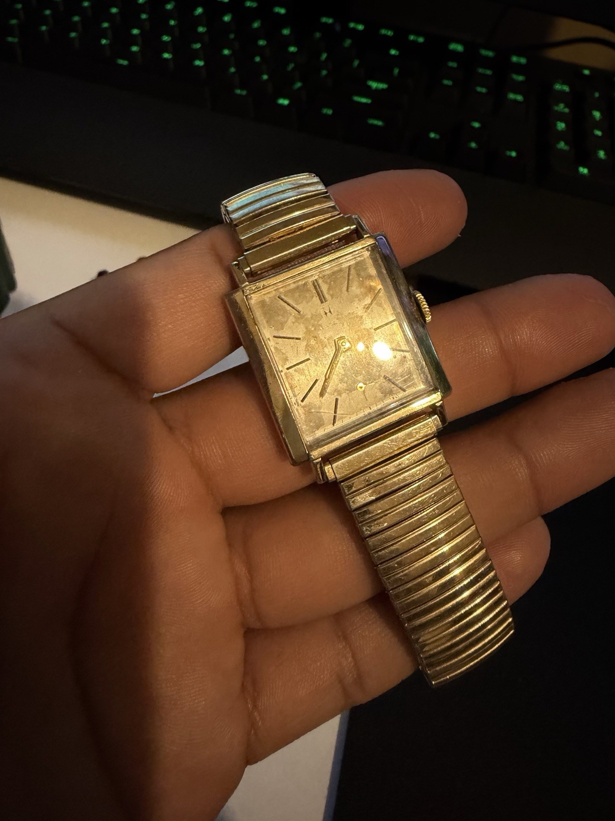 Hamilton Vintage Men’s Wristwatch Gold Filled, Manual Wind, USA