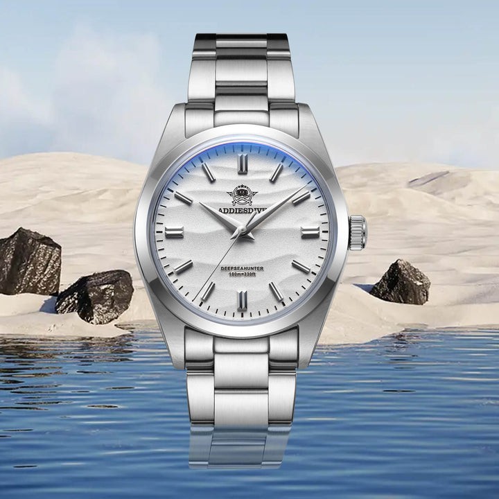 ADDIESDIVE AD2030 Men’s Quartz Watch 36mm VH31 Sweep Seconds 100M Stainless Stel