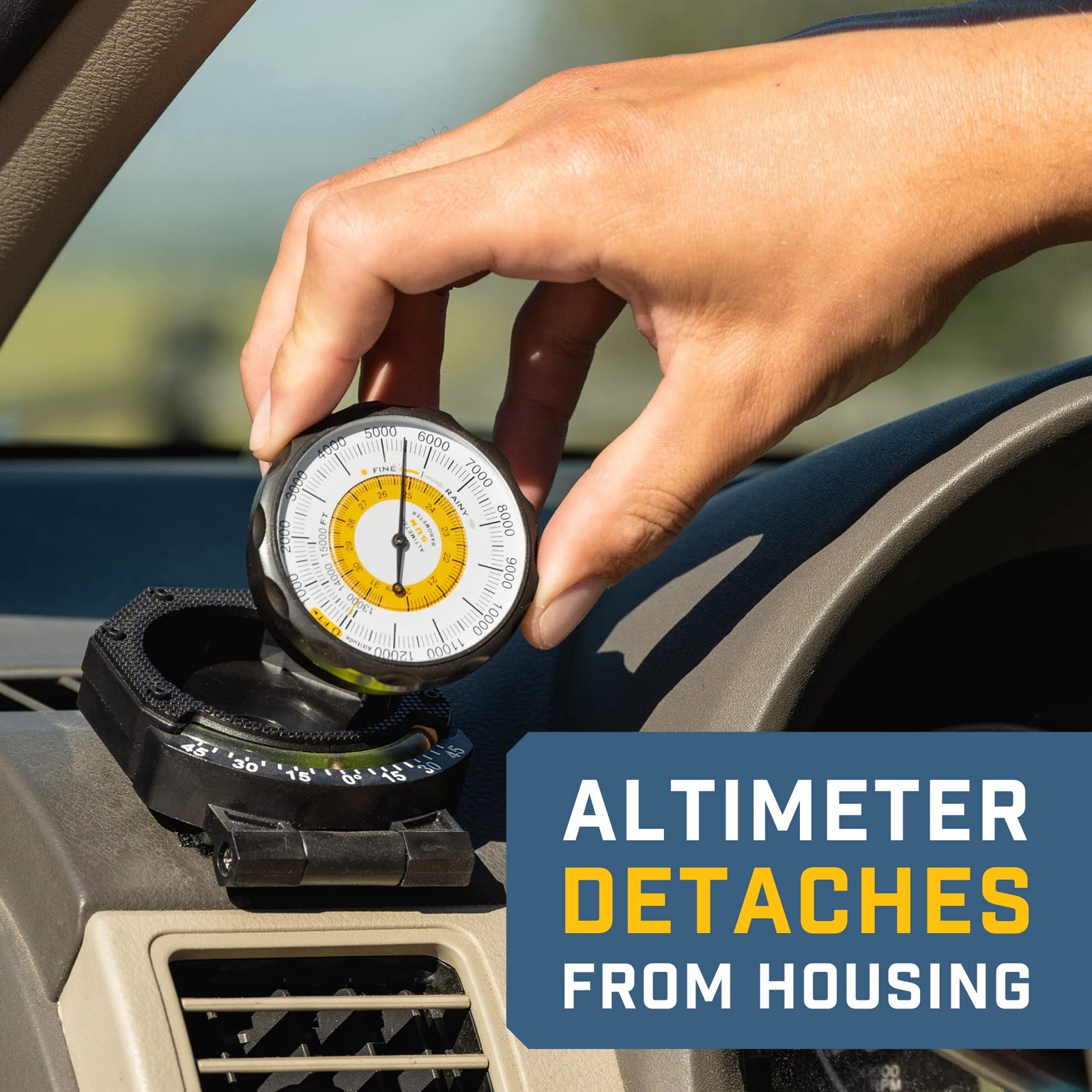 Sun Company AltiTilt – Dashboard Altimeter Inclinometer for Off-Road Vehicles
