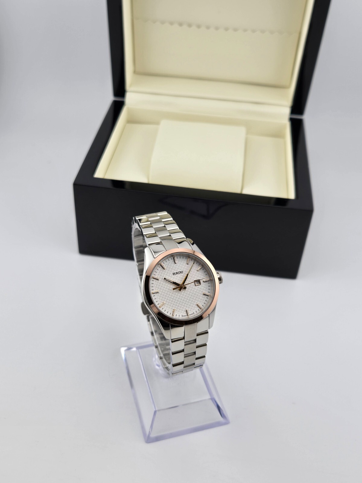 Rado Woman’s Hyperchrome Silver Dial Ceramos Watch – R32976123 ( $1550 MSRP)