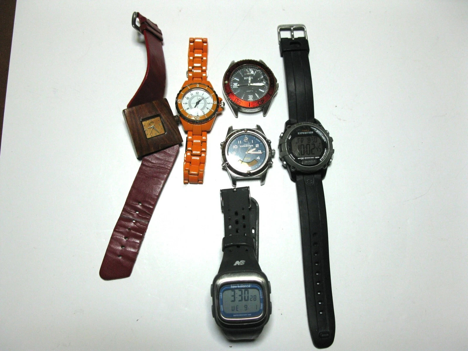 Assorted Lot Of 6 Quartz Wristwatches