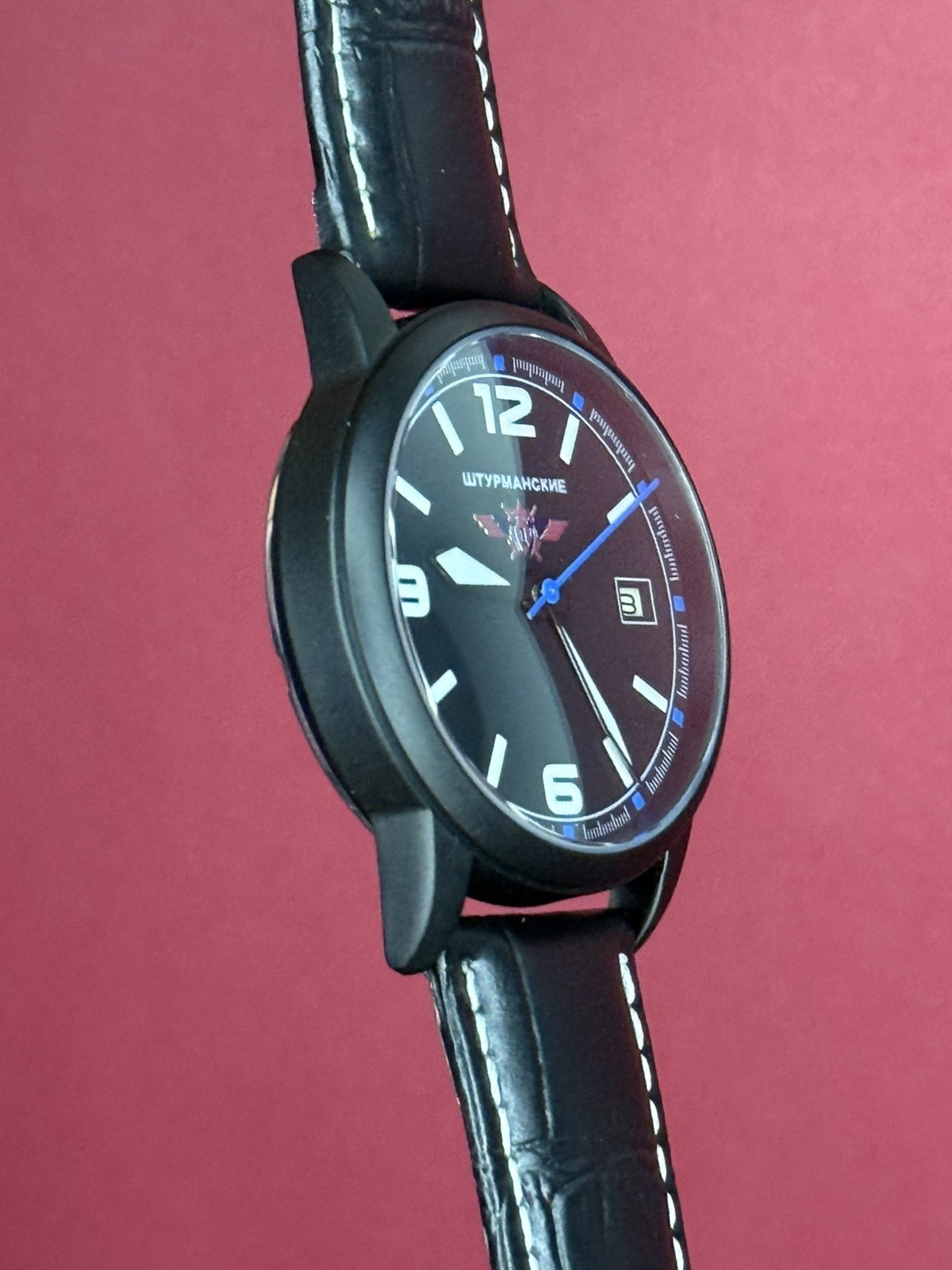 Watch Aviator Pilot Mechanical Vintage Soviet USSR Military Day Calendar Raketa