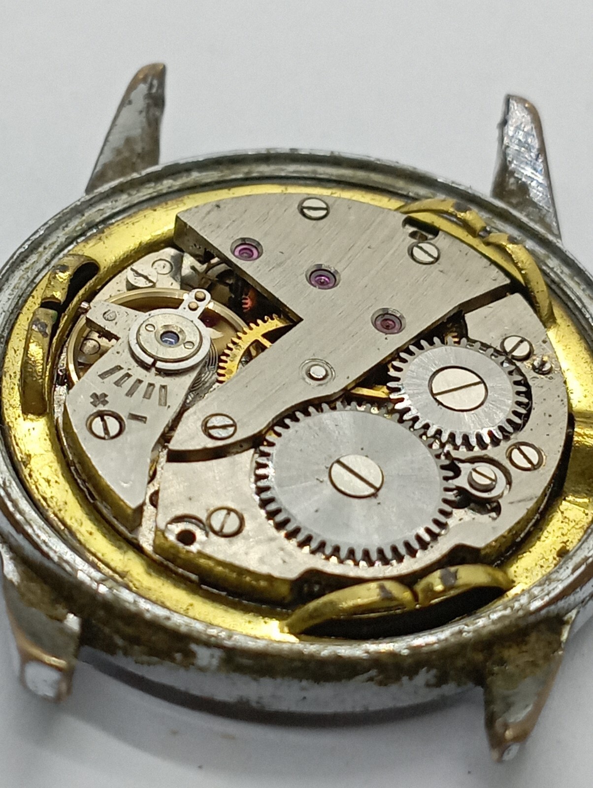 VINTAGE Dollar Special ANCRE 15 Jewels Cal. Cupillard 233 RARE working Well Stem