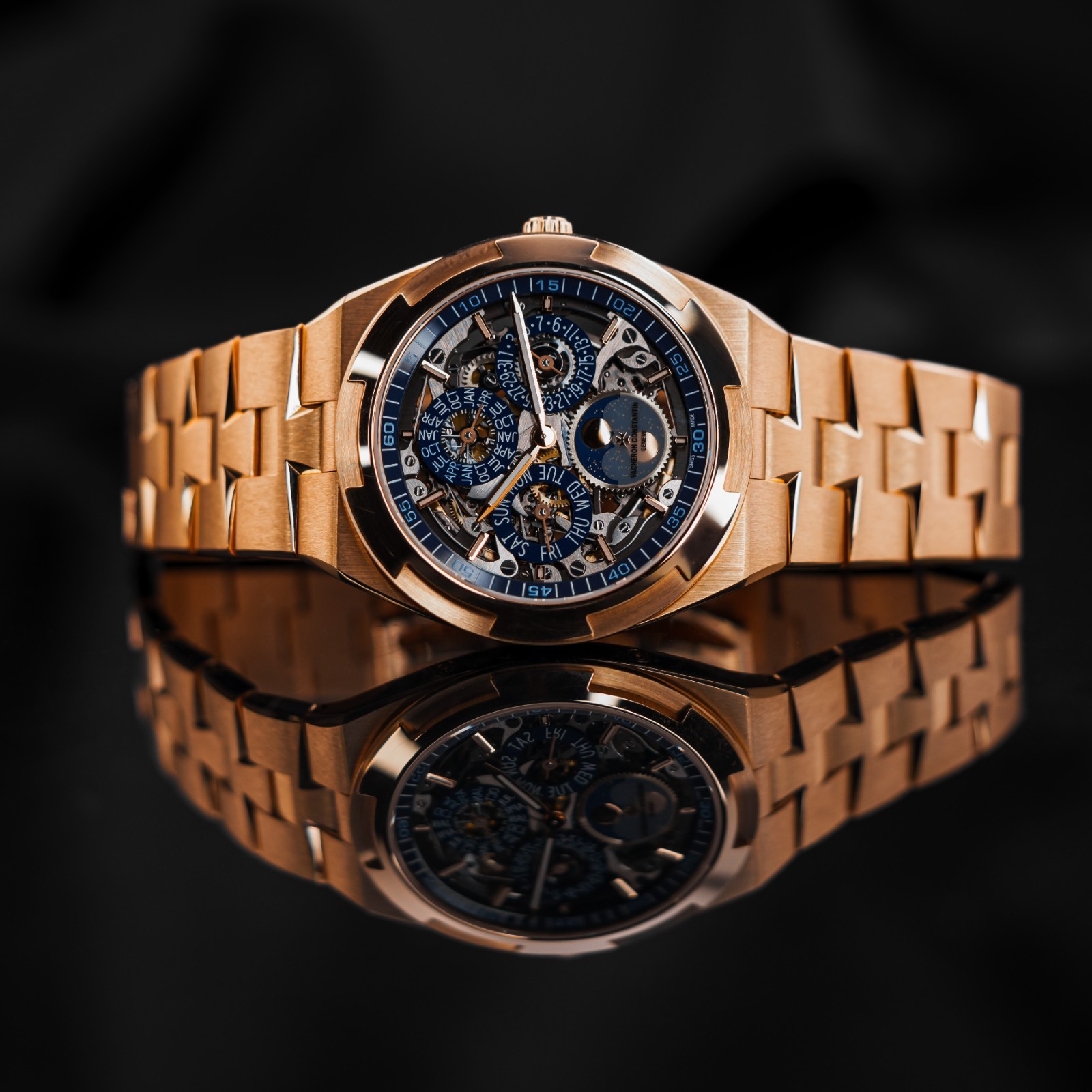 Vacheron Constantin Overseas Dual Time Skeleton Rose Gold 4300V/120R-B642 B&P