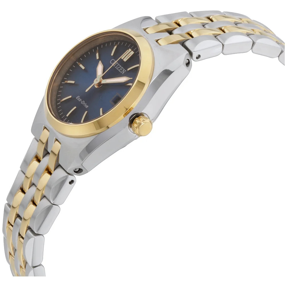 Citizen Eco-Drive Women’s Two-Tone Stainless Steel Blue Dial Watch EW2294-53L