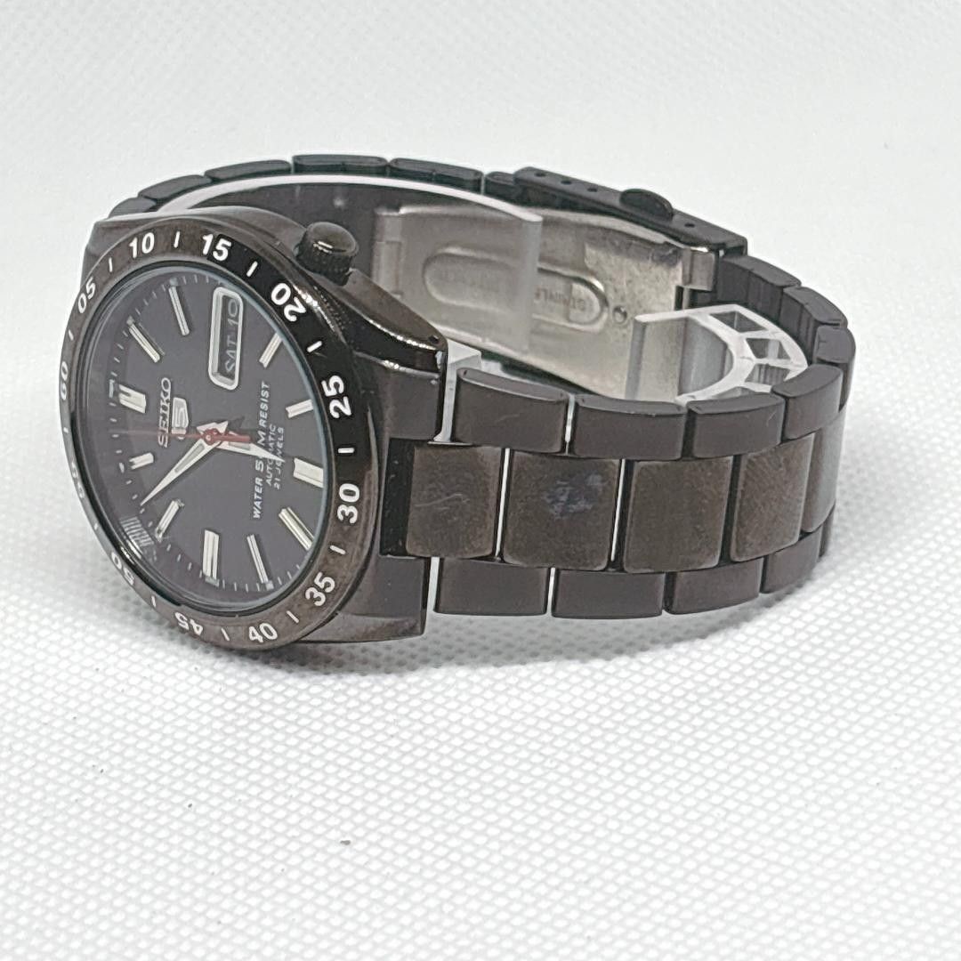 SEIKO 5 Automatic Black Dial Day Date Watch Overseas Model