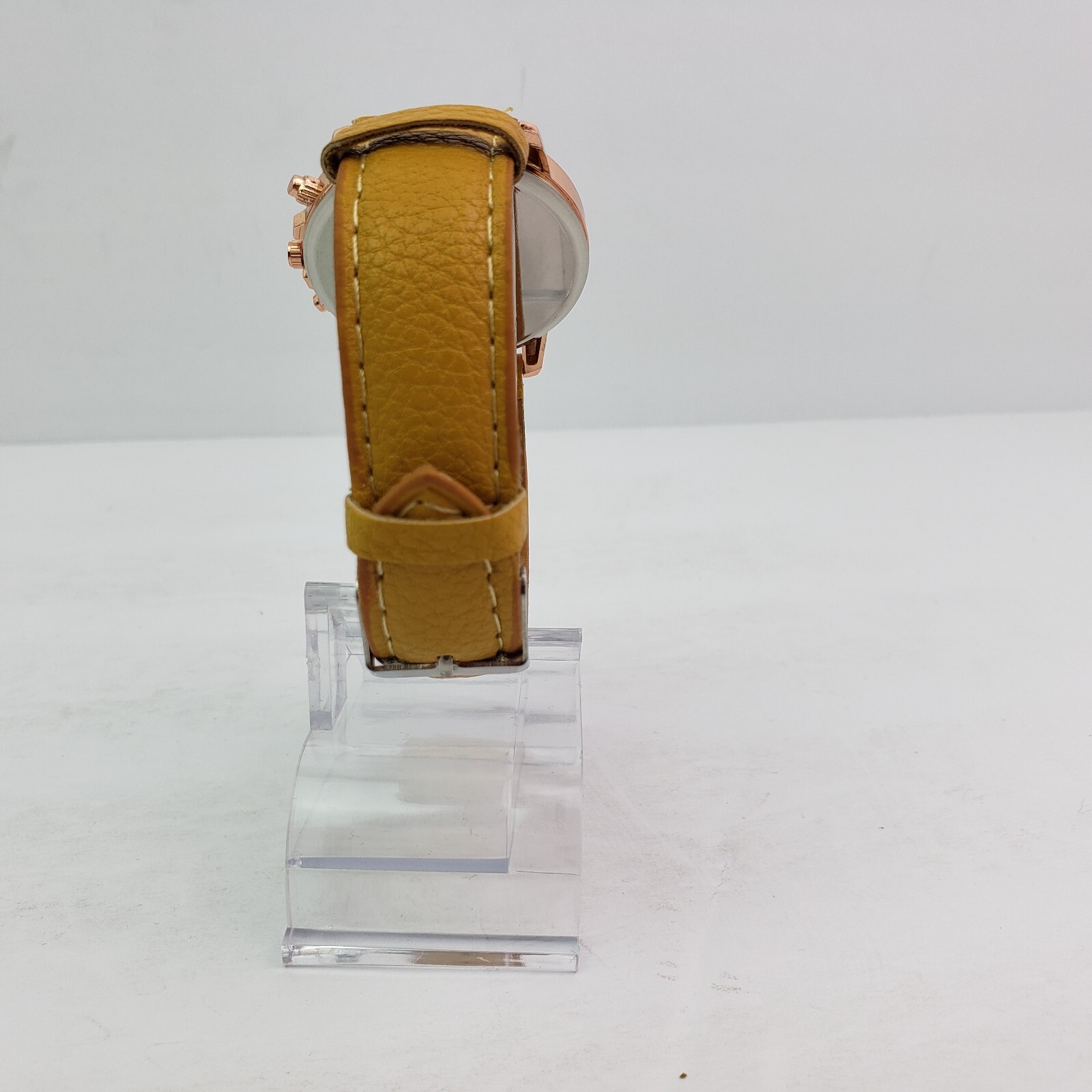 Unbranded Geneva Quartz Fashion Costume Adult Yellow Rose Gold Wrist Watch