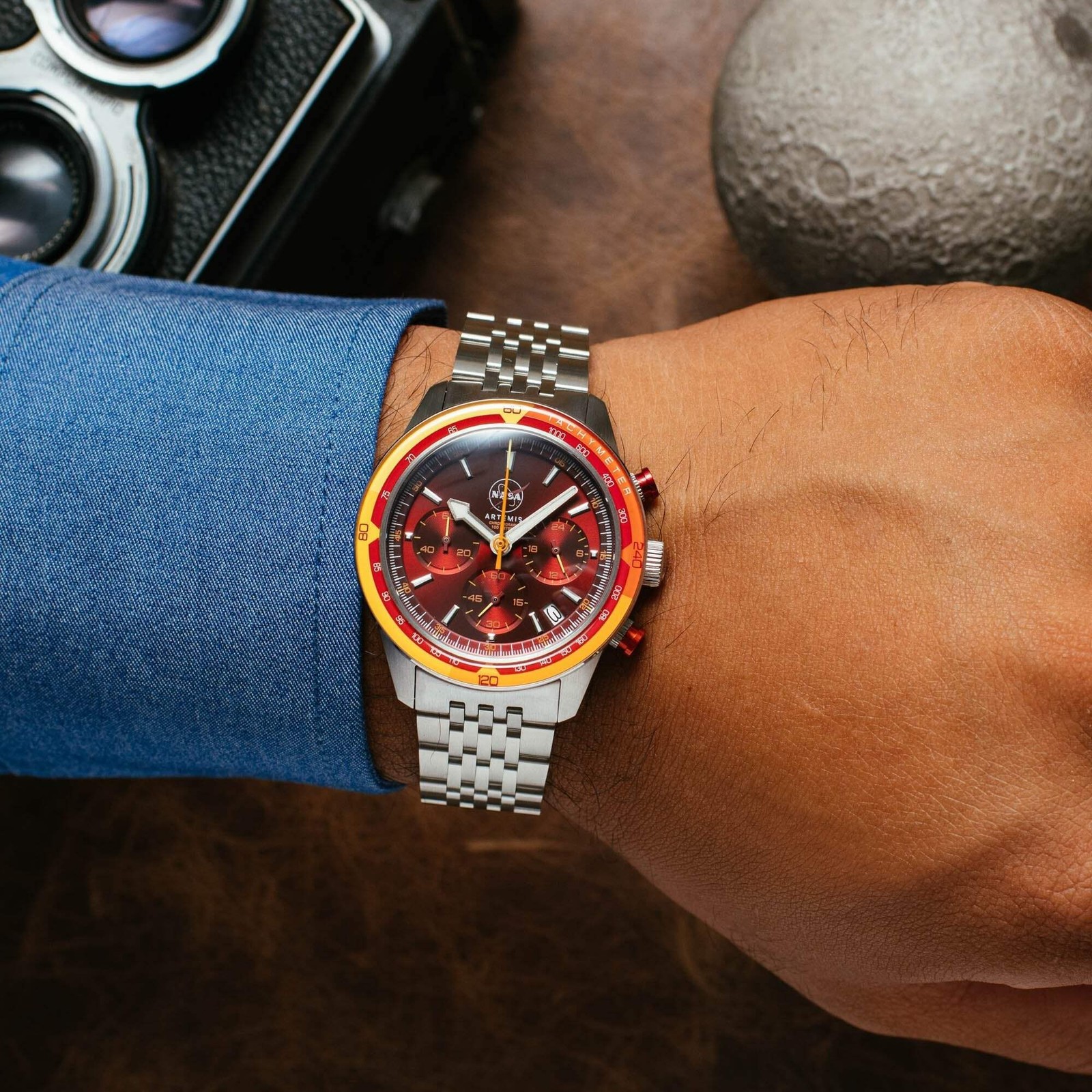 Xeric NASA Artemis Chrono Afterburn Limited Edition Men’s Watch – Brand New