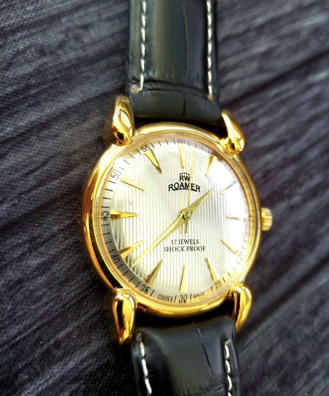 RARE Roamer Brevete Manual Swiss Watch Serviced Runs Great