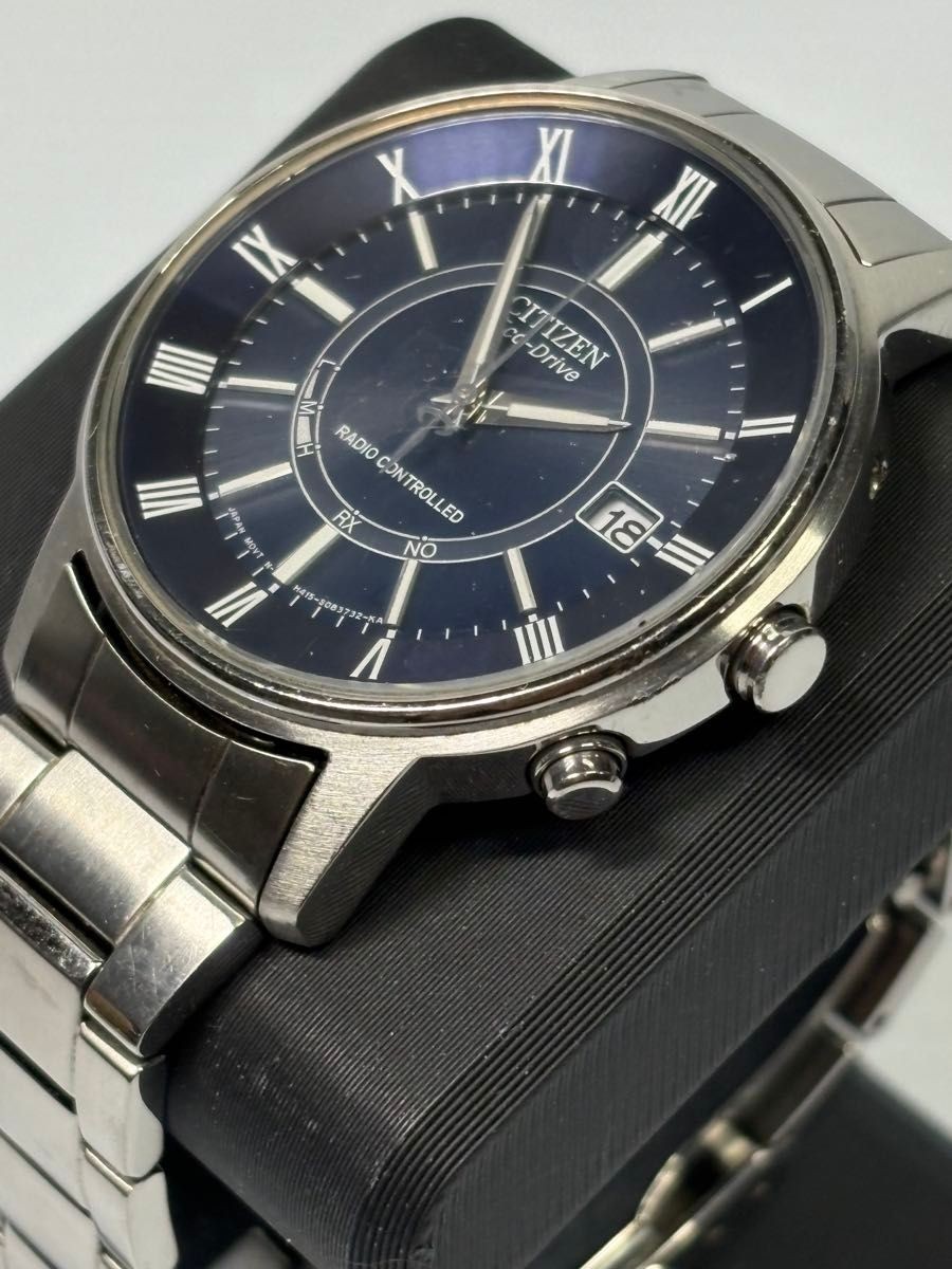 Excellent Condition CITIZEN Eco Drive H415 Radio Solar Date