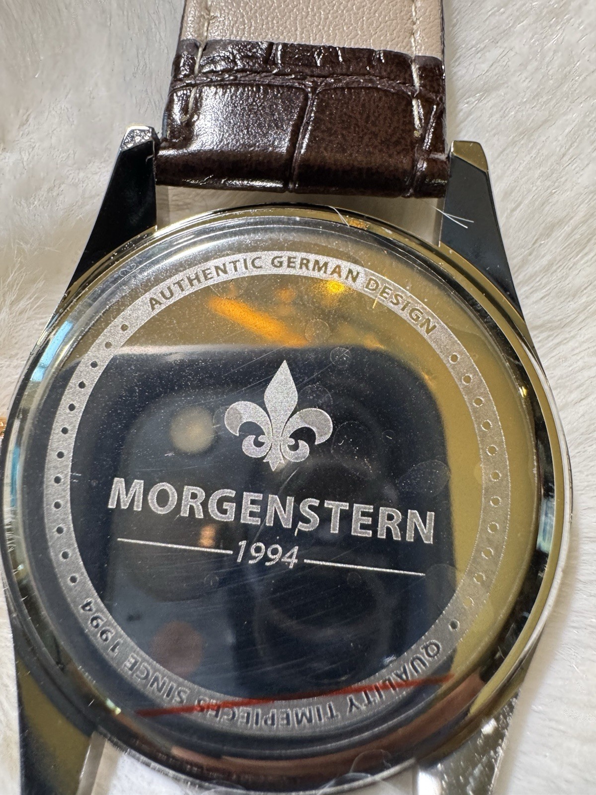 Morgenstern Le Bijou Grand Jewel Quartz Black Dial Brown Strap Box