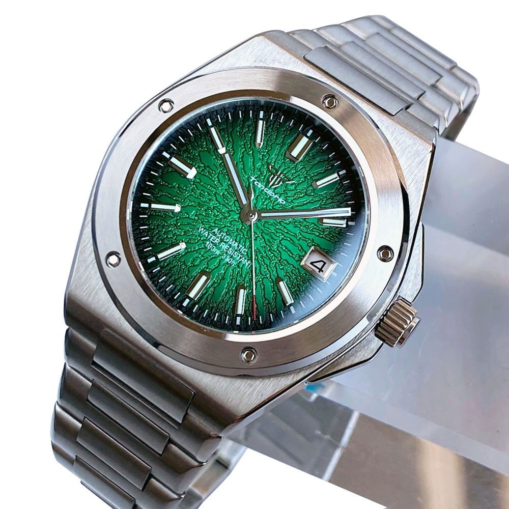 Texture Dial Tandorio NH35 Automatic Watch Sapphire Crystal 10ATM Waterproof Men