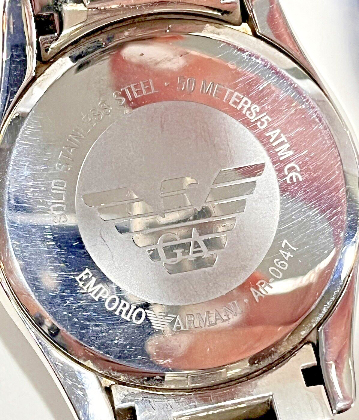 Emporio Armani Watch Men Stainless Original Wrist Band Up To 164 Feet underwater