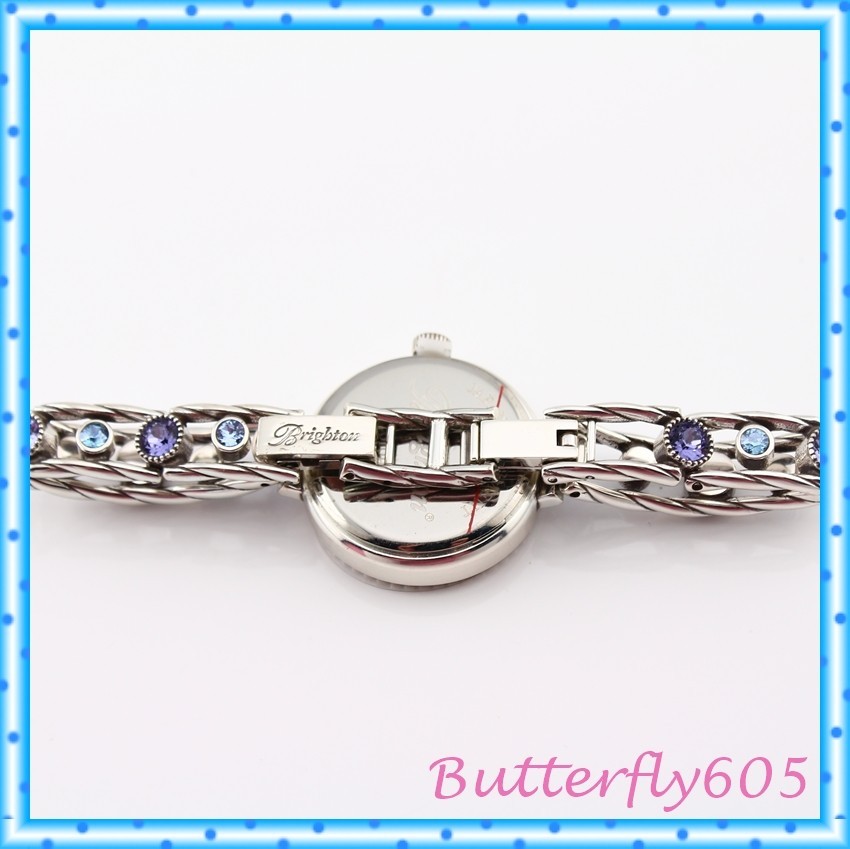 Brighton Halo Corona Blue Purple Crystal Watch Silver $148