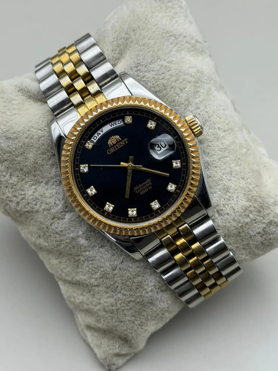 Rare Orient President Classic Automatic Sapphire Men’s Watch Two Tone EVOJ-B0-B