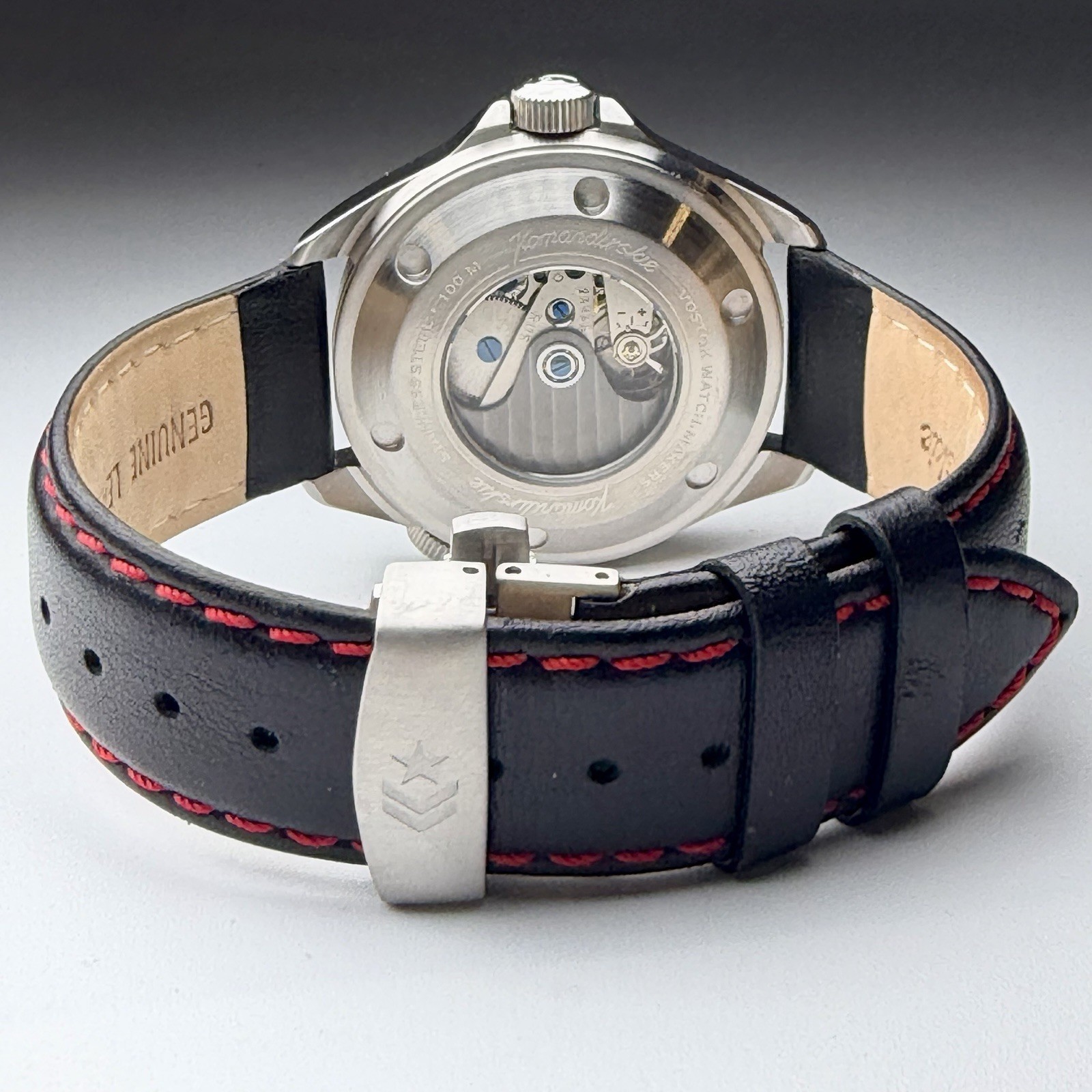 Vostok Komandirskie K-34 Automatic Dual Crown White Dial 42mm Watch 2416B/470611