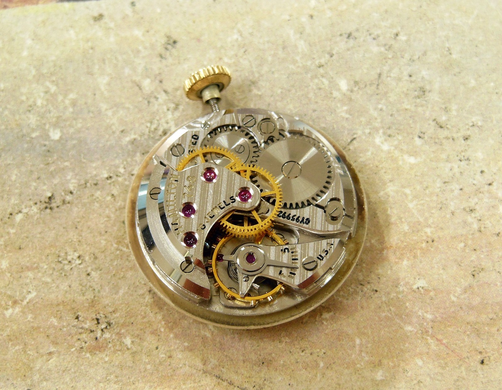 1951 Vintage HAMILTON SECOMETER B, Stunning SILVER Dial, Serviced, warranty