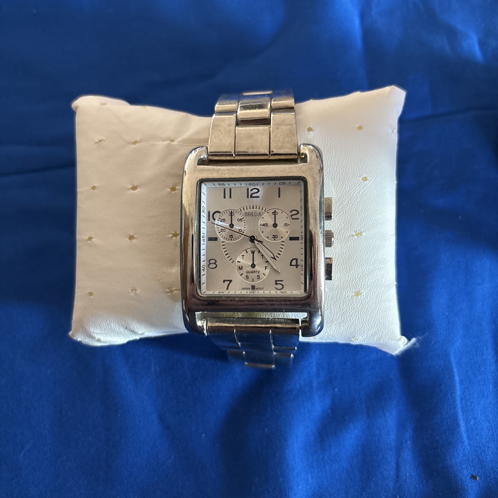Breda Chrono Watch Model 2334. New Battery. 8” Band. Nice Working Condition.