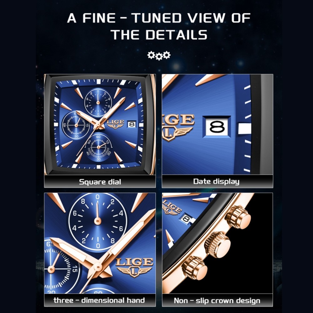 Waterproof Men Watch Quartz Stainless Steel Date Luminous Casual Man Wristwatch