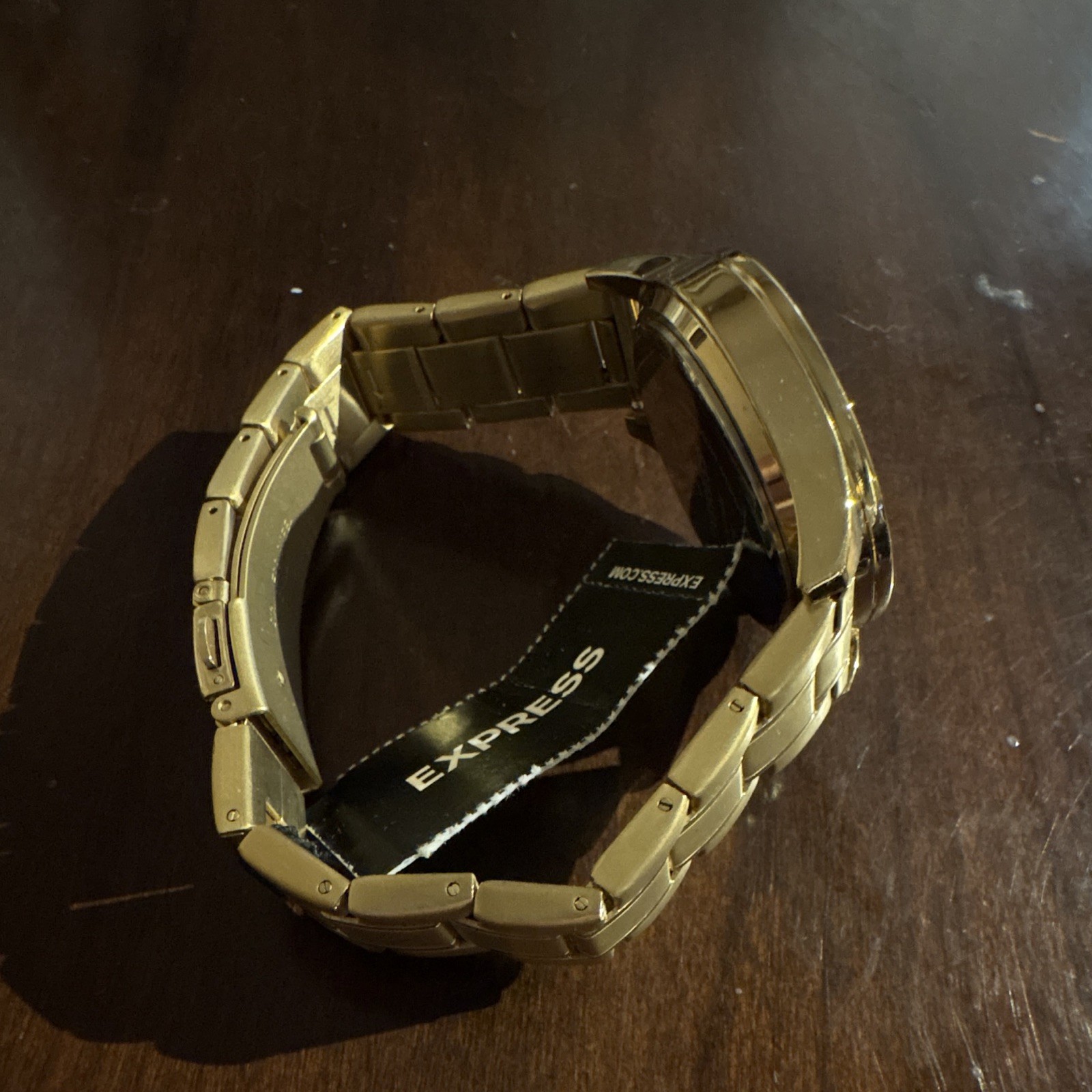 EXPRESS Women’s Gold Tone Chronograph Quartz Bracelet Watch Gold Dial Box