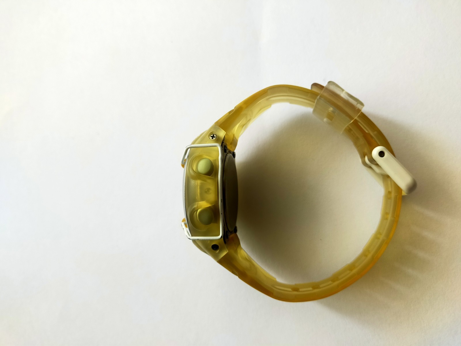 Vintage Casio Baby-G BG-380 Shock Resistant Yellow Transparent Watch New Battery