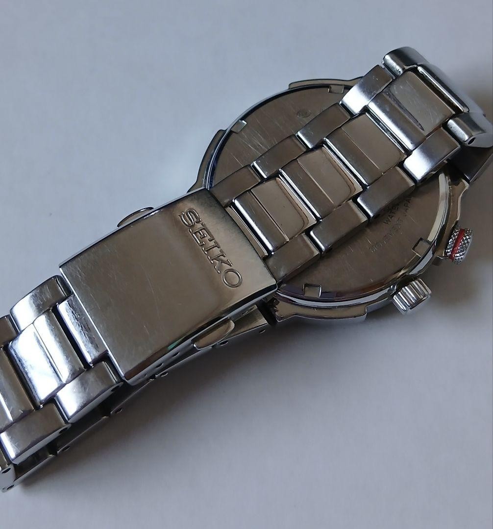 SEIKO Quartz Inner Rotating Bezel Black Dial Stainless Mens Watch 10 BAR