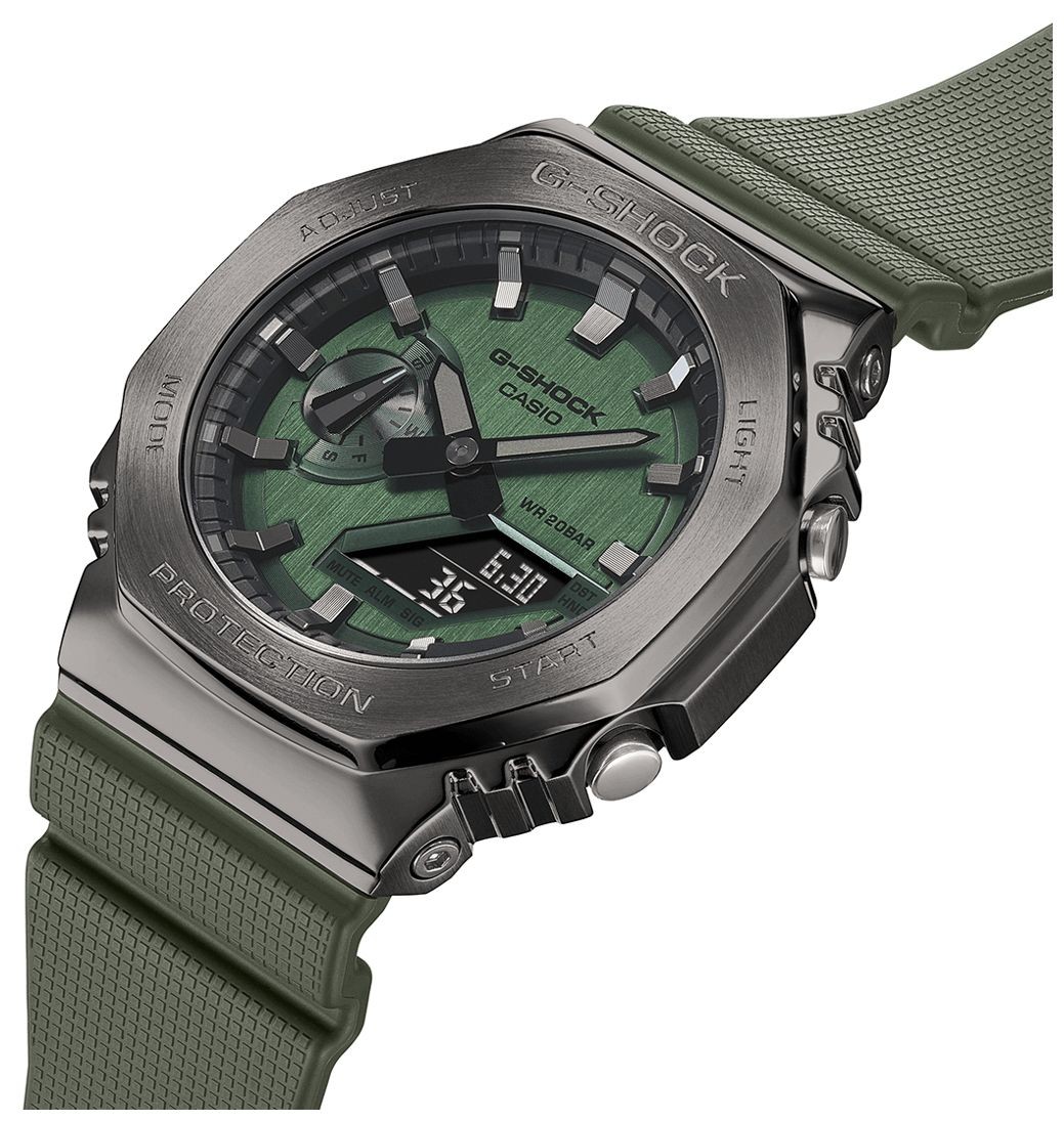 Casio G-Shock Green Dial Green Resin Strap GM-2100B-3AER Watch