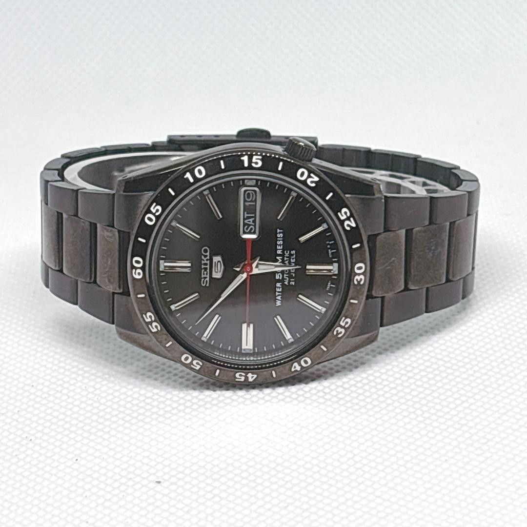 SEIKO 5 Automatic Black Dial Day Date Watch Overseas Model