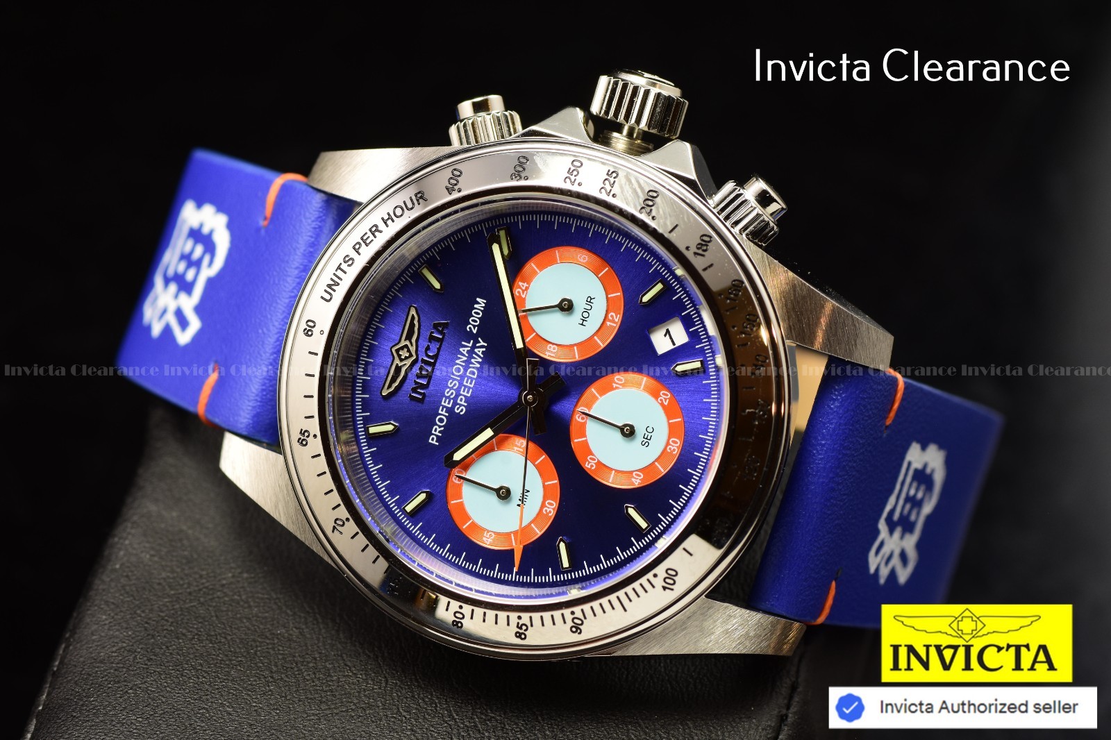 Invicta Mens Speedway FORCES OF NATURE ‘OCEAN’ 40mm Chronograph Blue Tone Watch