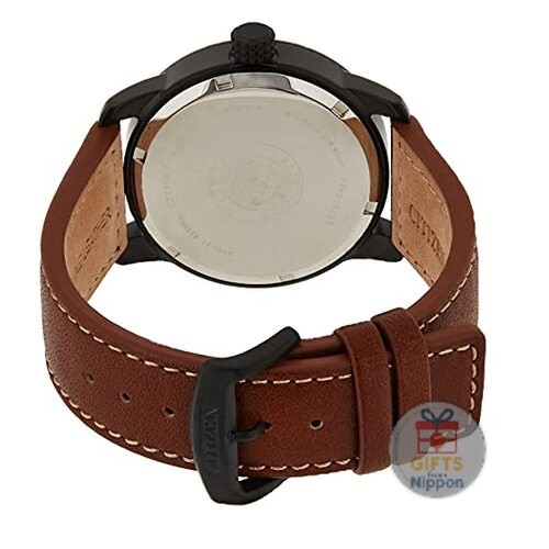 Citizen Eco-Drive BM8475-26E Men’s Solar Canvas Leather Watch Black Dial New