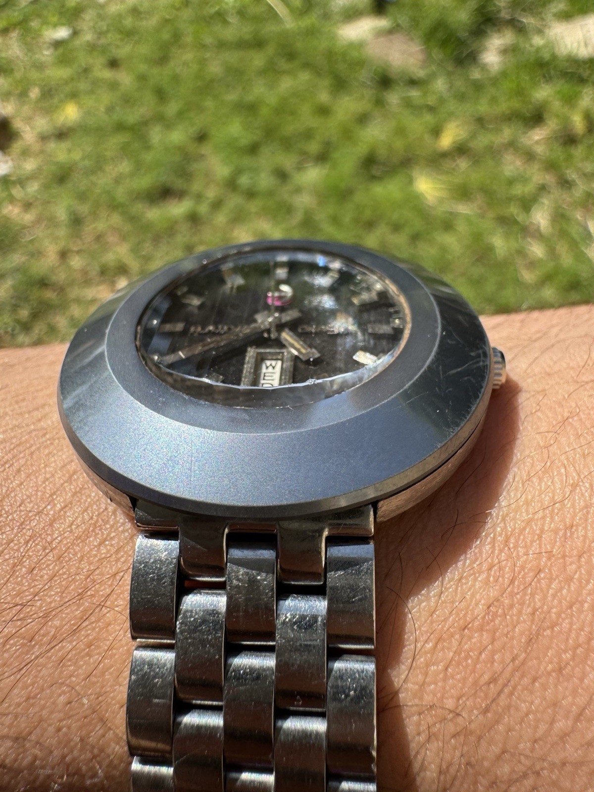 RADO Round Ceramic Case SWISS Watch Men RARE Vintage