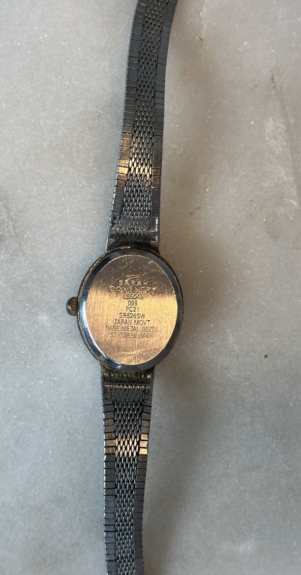 Vintage Sarah Coventry Supreme Stainless Steel Two-tone Women’s Watch 8.5in