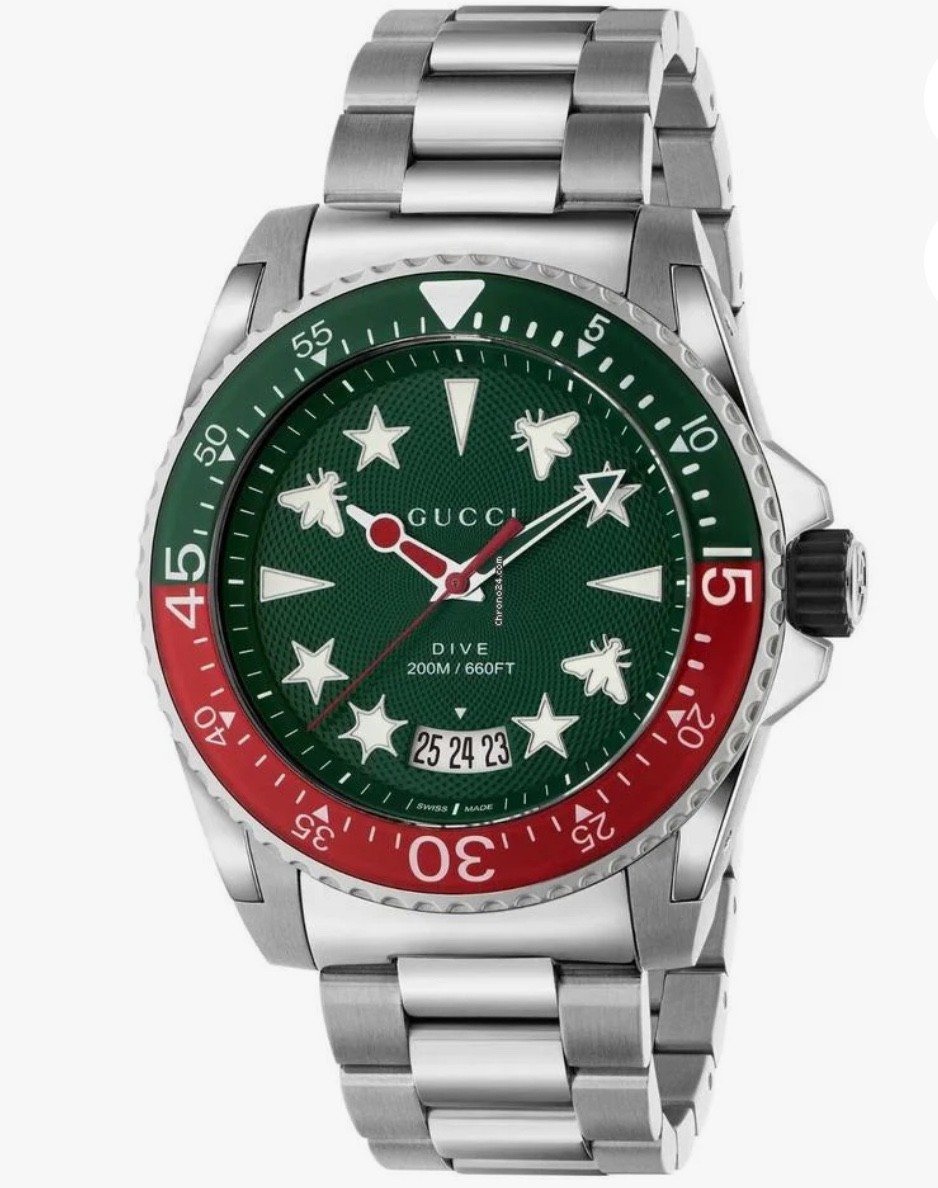 GUCCI YA136222 Men’s Dive Green Dial Quartz Watch