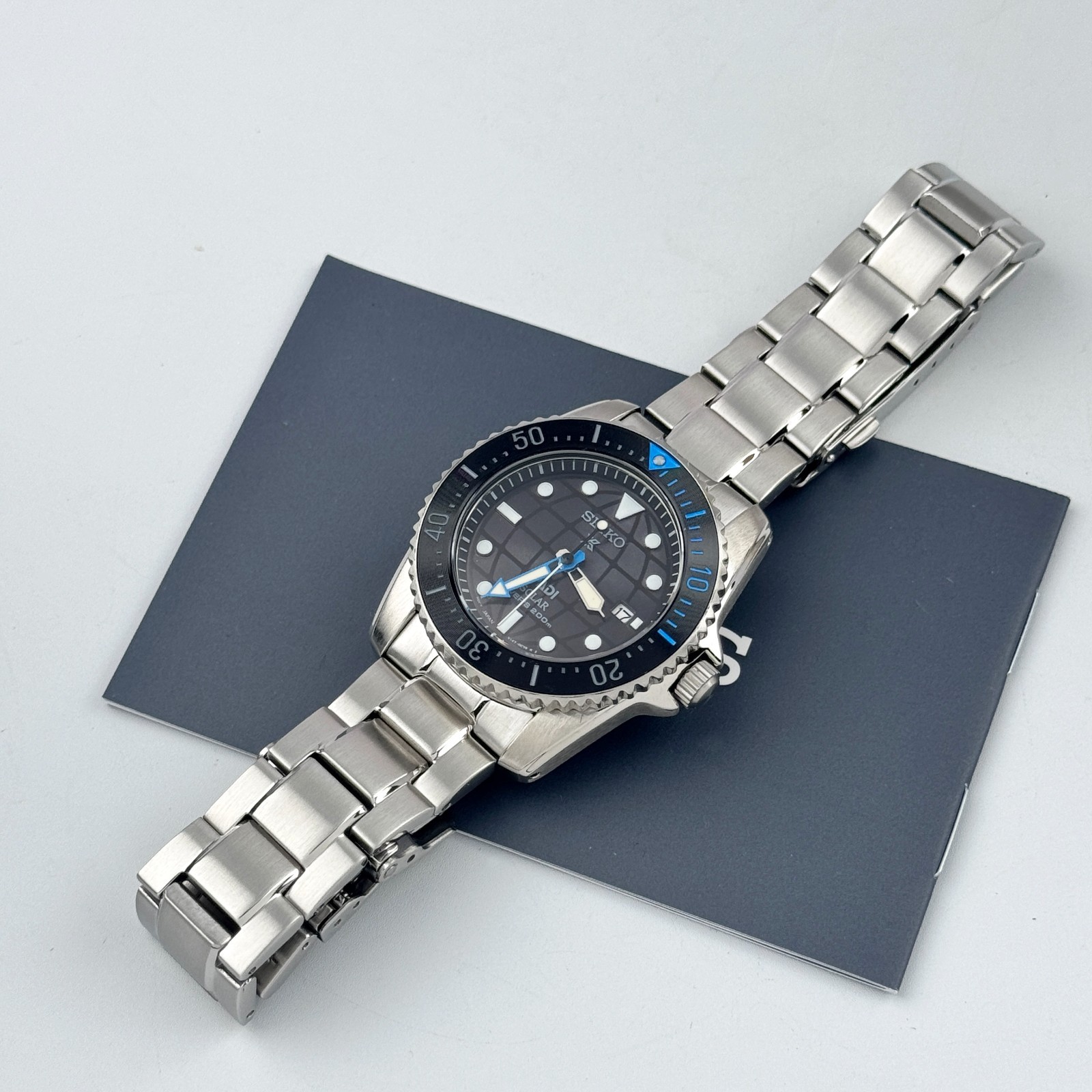 Seiko Men’s Prospex Sea SNE575 Black Dial PADI Edition Solar Diver Watch 38.5mm