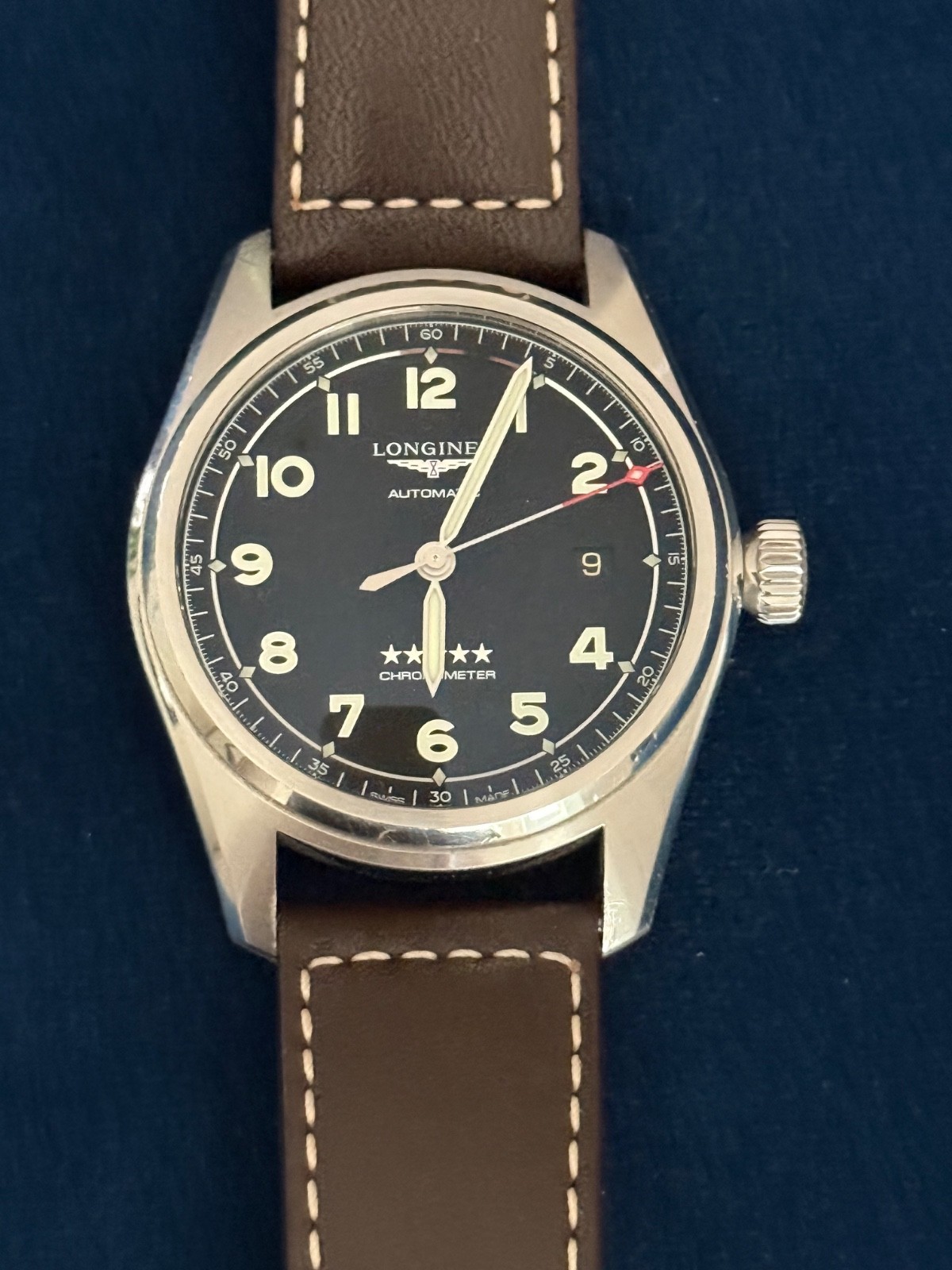 Longines Spirit Auto COSC 40 mm – Black Dial w/Leather Reference: L3.810.4.53.0