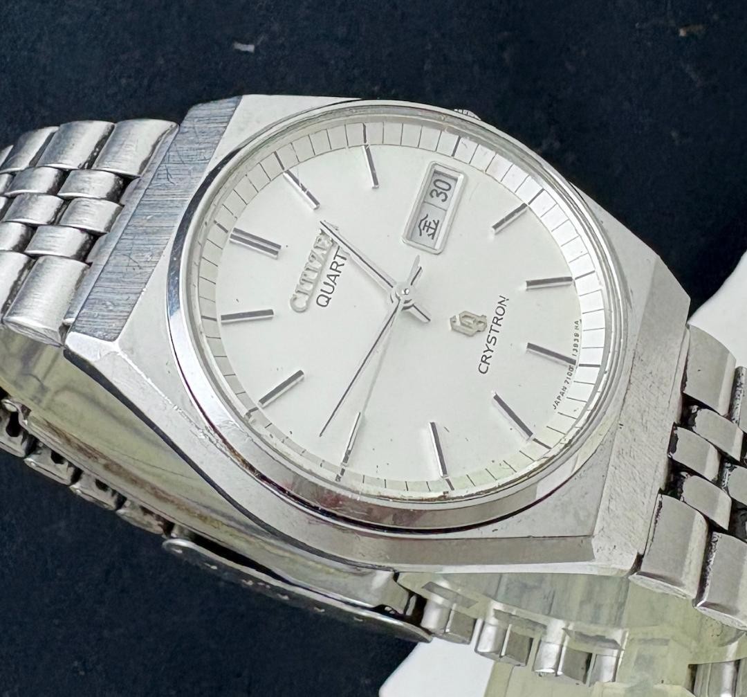 Citizen Chronotron Quartz Mens Vintage Watch 40mm wrist 18cm/wrist 18cm/7.1in