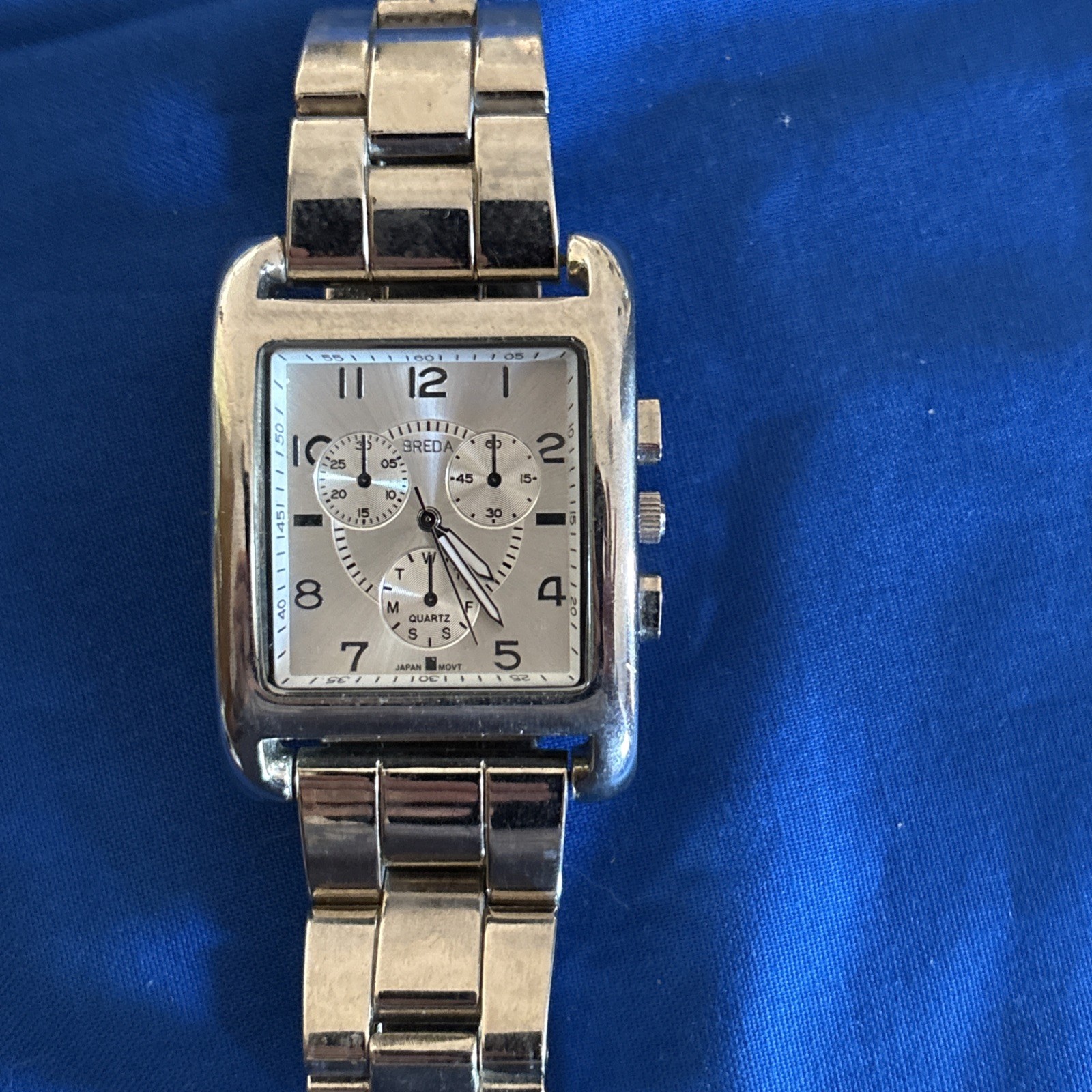 Breda Chrono Watch Model 2334. New Battery. 8” Band. Nice Working Condition.