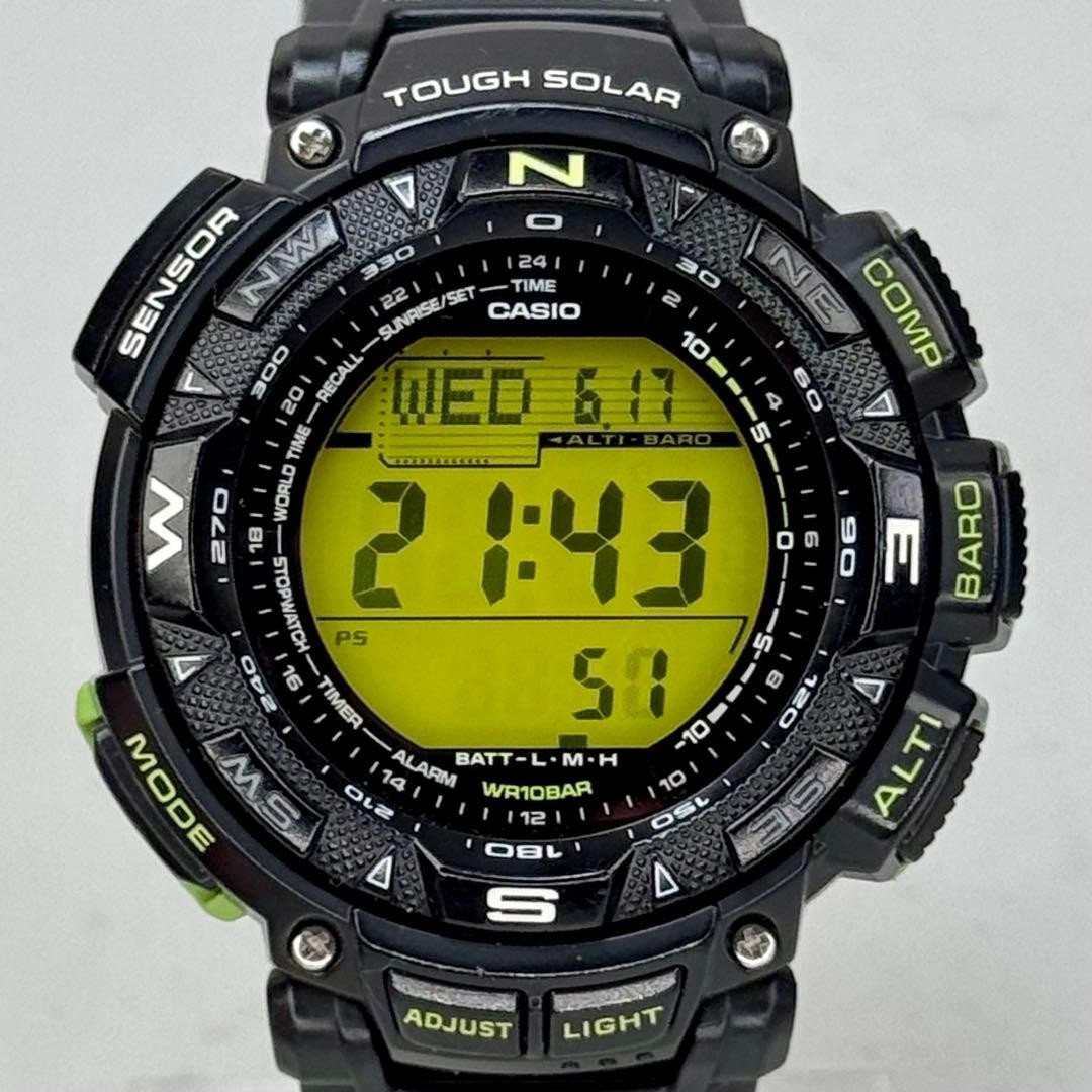 CASIO PRO TREK PRG-240-1BJF Color Display Series Tough Solar Watch Excellent JP