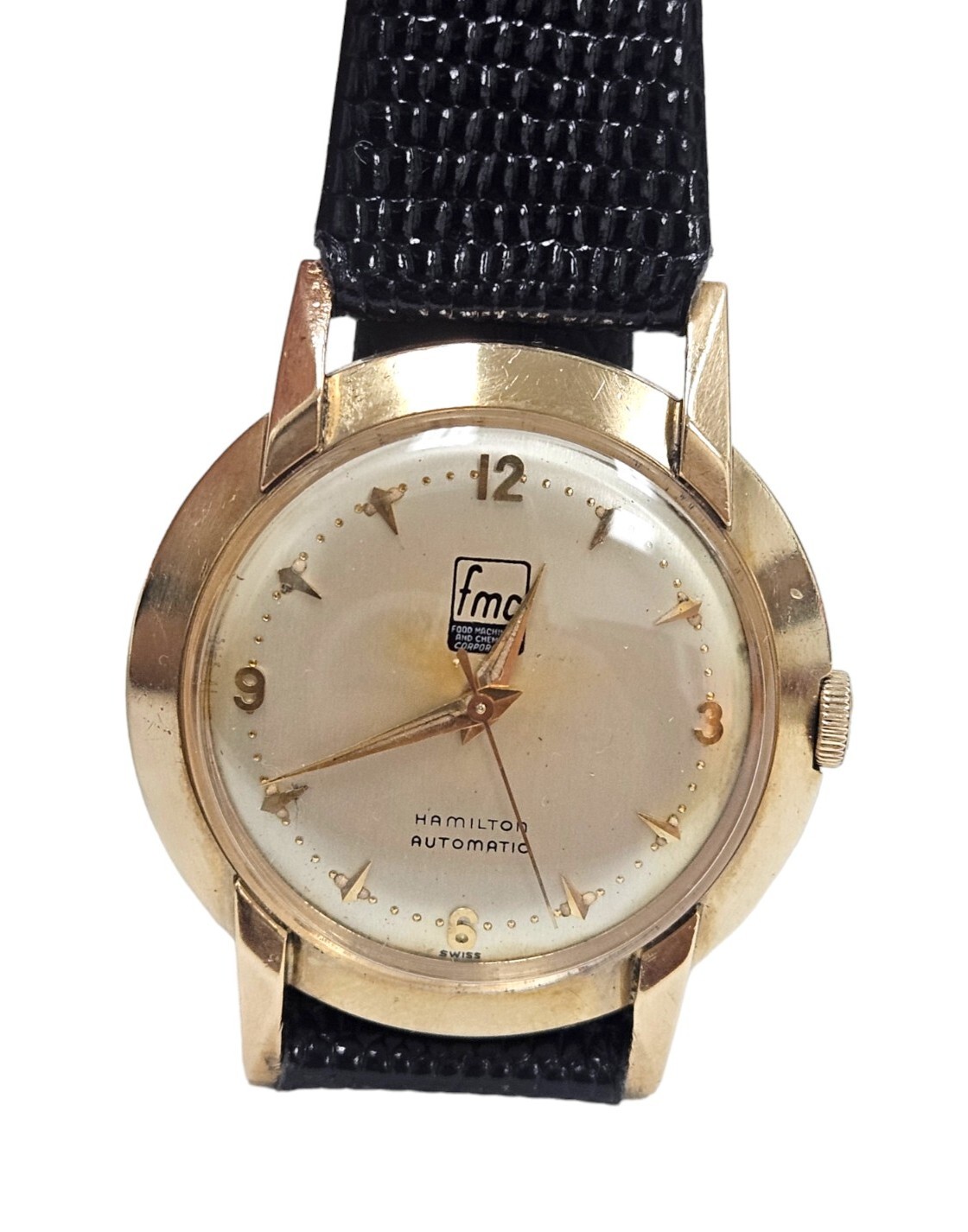 Vintage Hamilton FMC Food Machine 10K GF Automatic Wristwatch-Running Cal 661