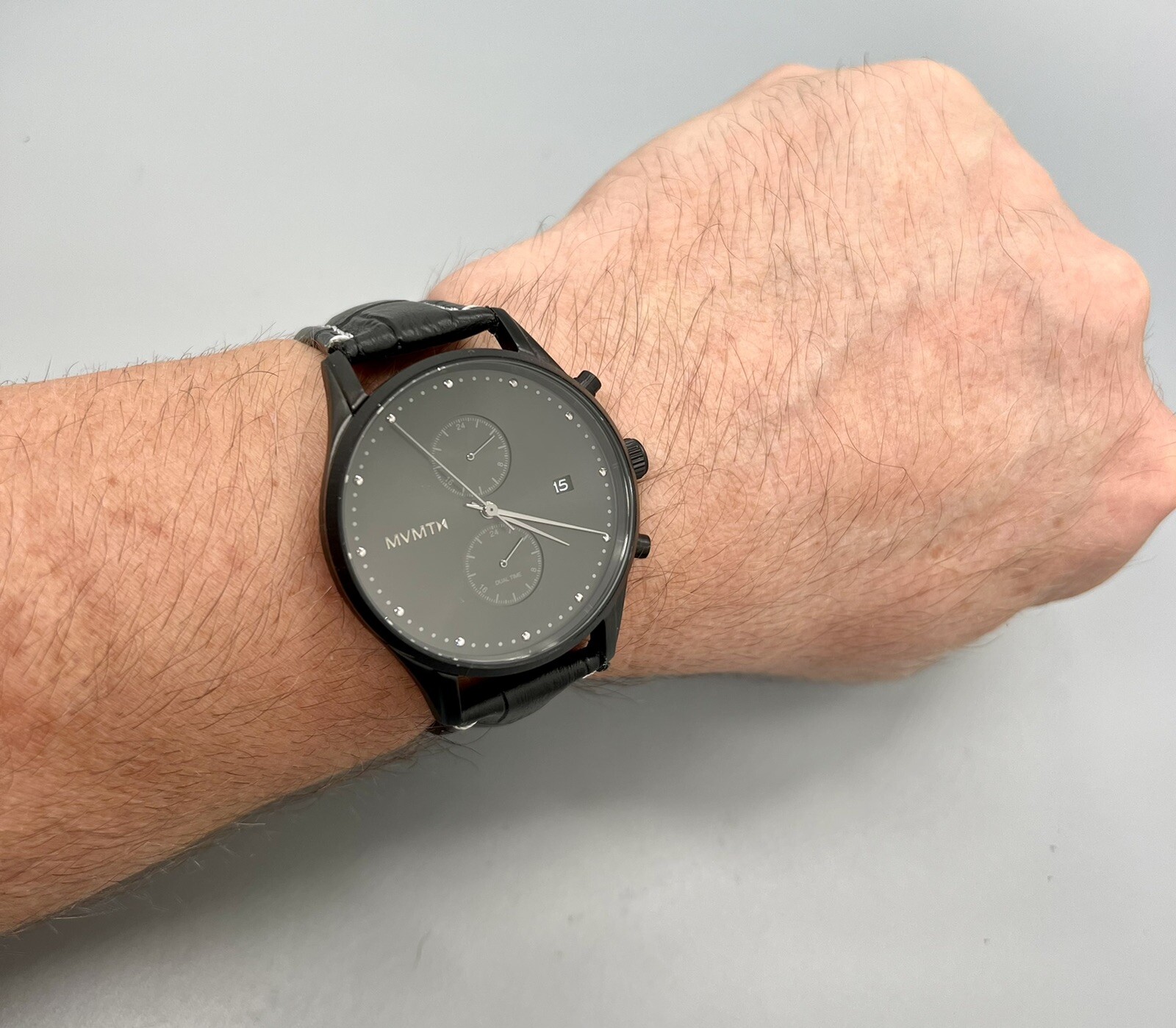 MVMT By Movado Voyager Chronograph Watch Men Matte Black Date 42mm .