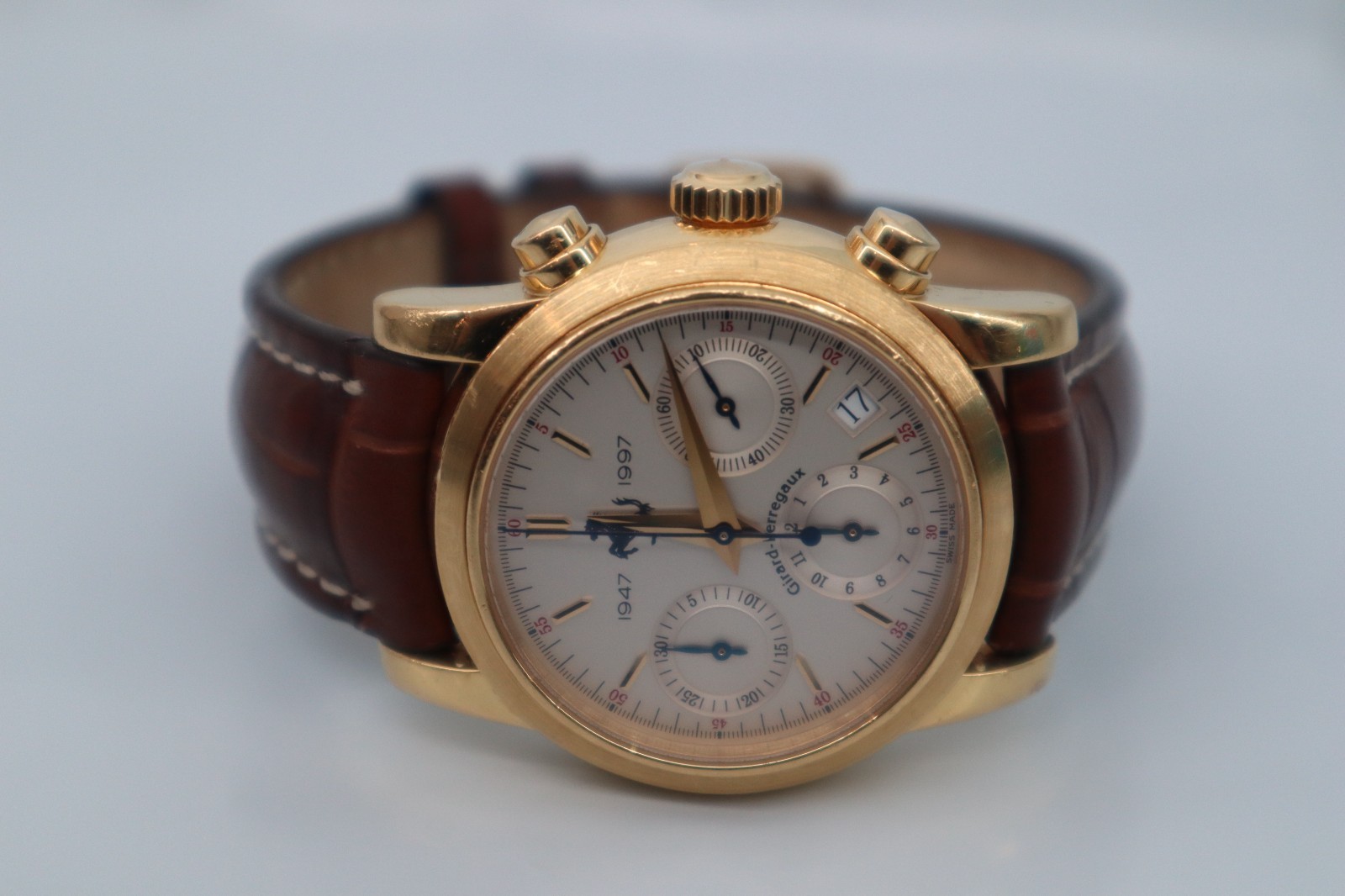 Rare Girard Perregaux Farrari Edition Made For Asprey 8020 Gold Watch #20739