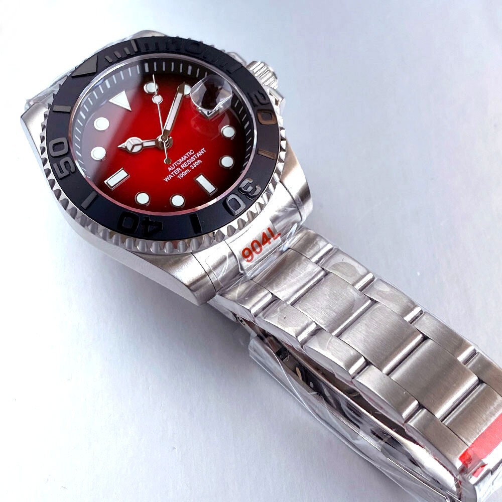 Fashion 20BAR Tandorio Red Gradient Dial NH35 40mm Men Watch Sapphire Cyclops