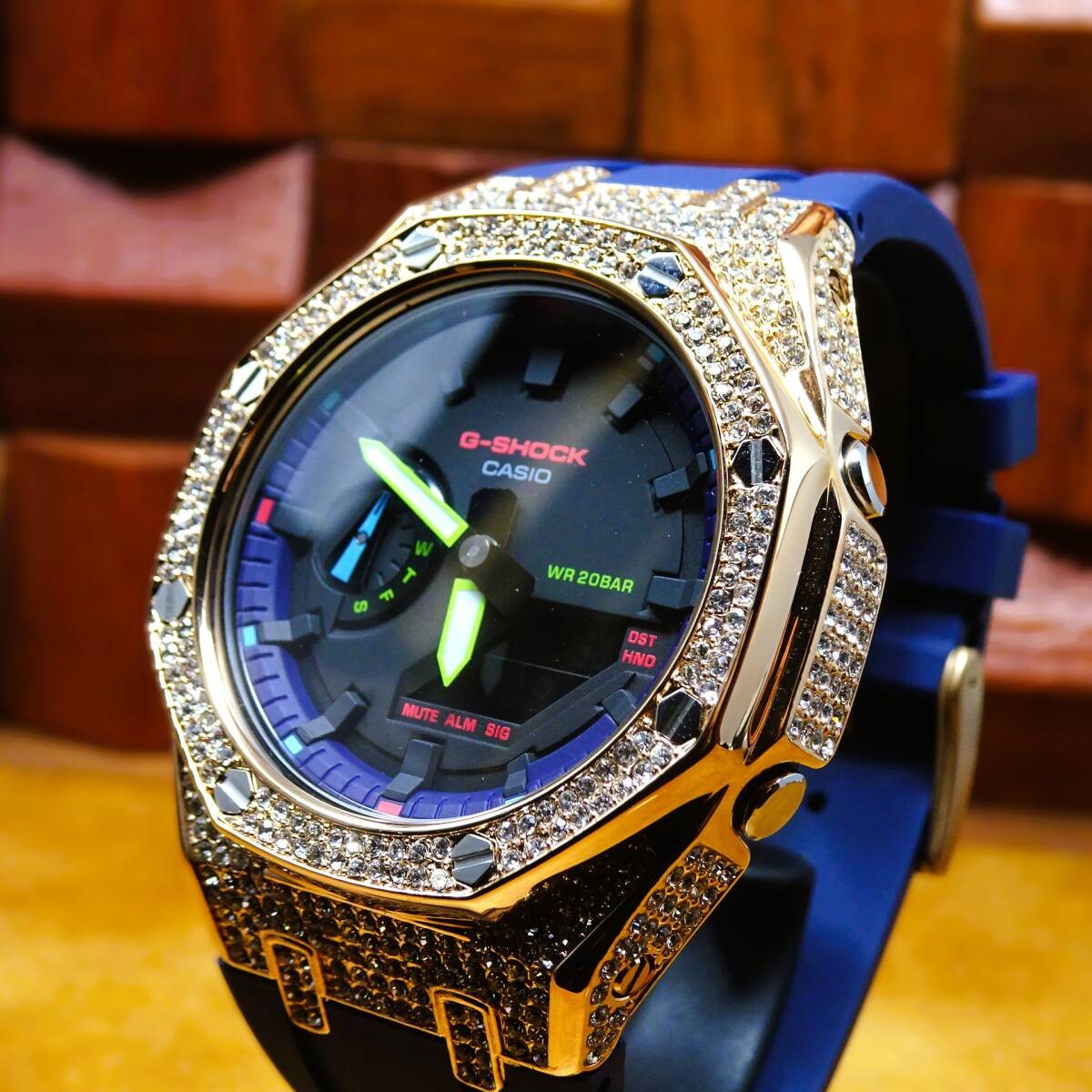 〓New〓MOD Casioak〓G-Shock Custom Watch〓Regular GA2100RGB with body〓Stainless