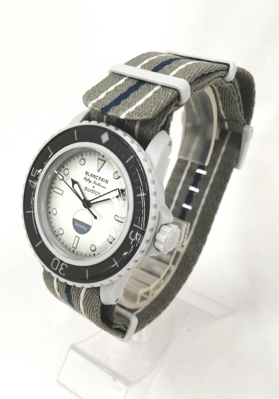 [A4N] Swatch x Blancpain Bioceramic Scuba Fifty Fathoms Pacific S035S100 [r9v]