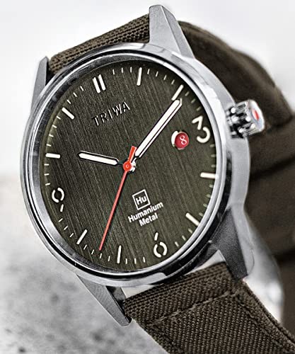 TRIWA Time for Peace Humanium HU39GR Green Quartz Watch Sweden Japan New Y870155