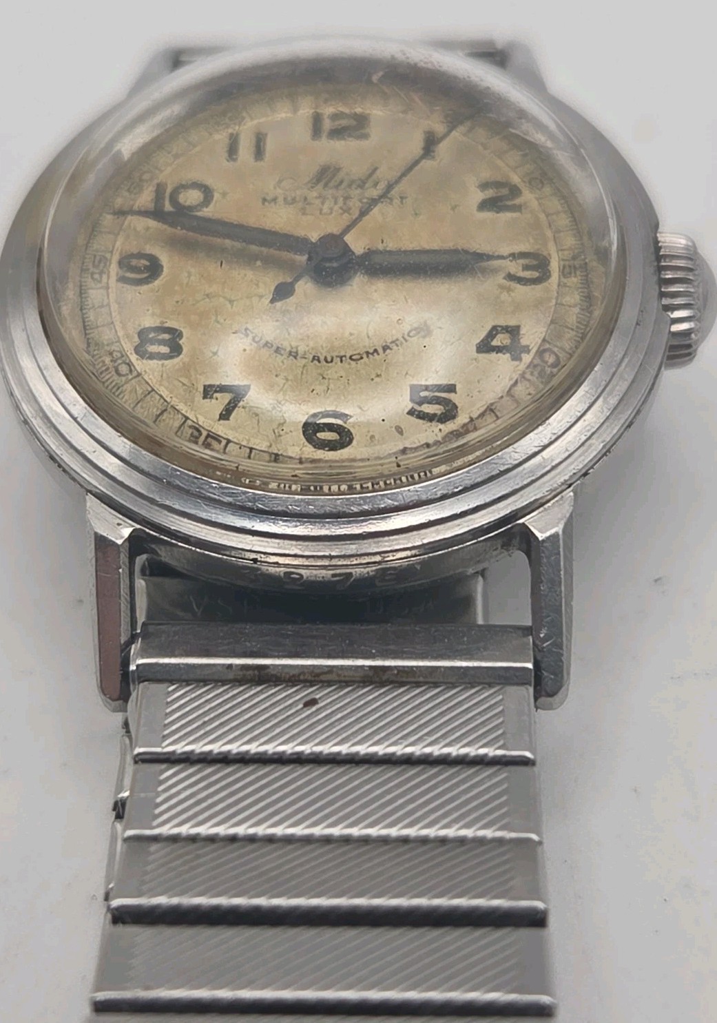 Vtg 1940-1945 Mido Multifort Luxe 30mm Super Automatic Swiss Watch Wilfred Isaac
