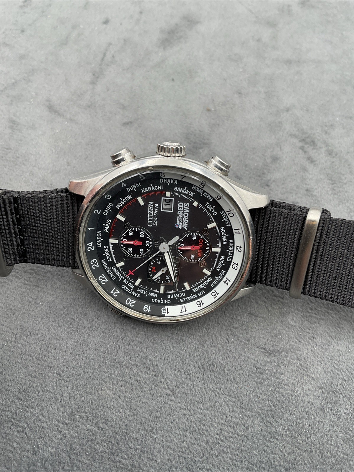 Citizen Men’s Red Arrows Eco-Drive 43mm Chronograph-Date Watch B612-S069149