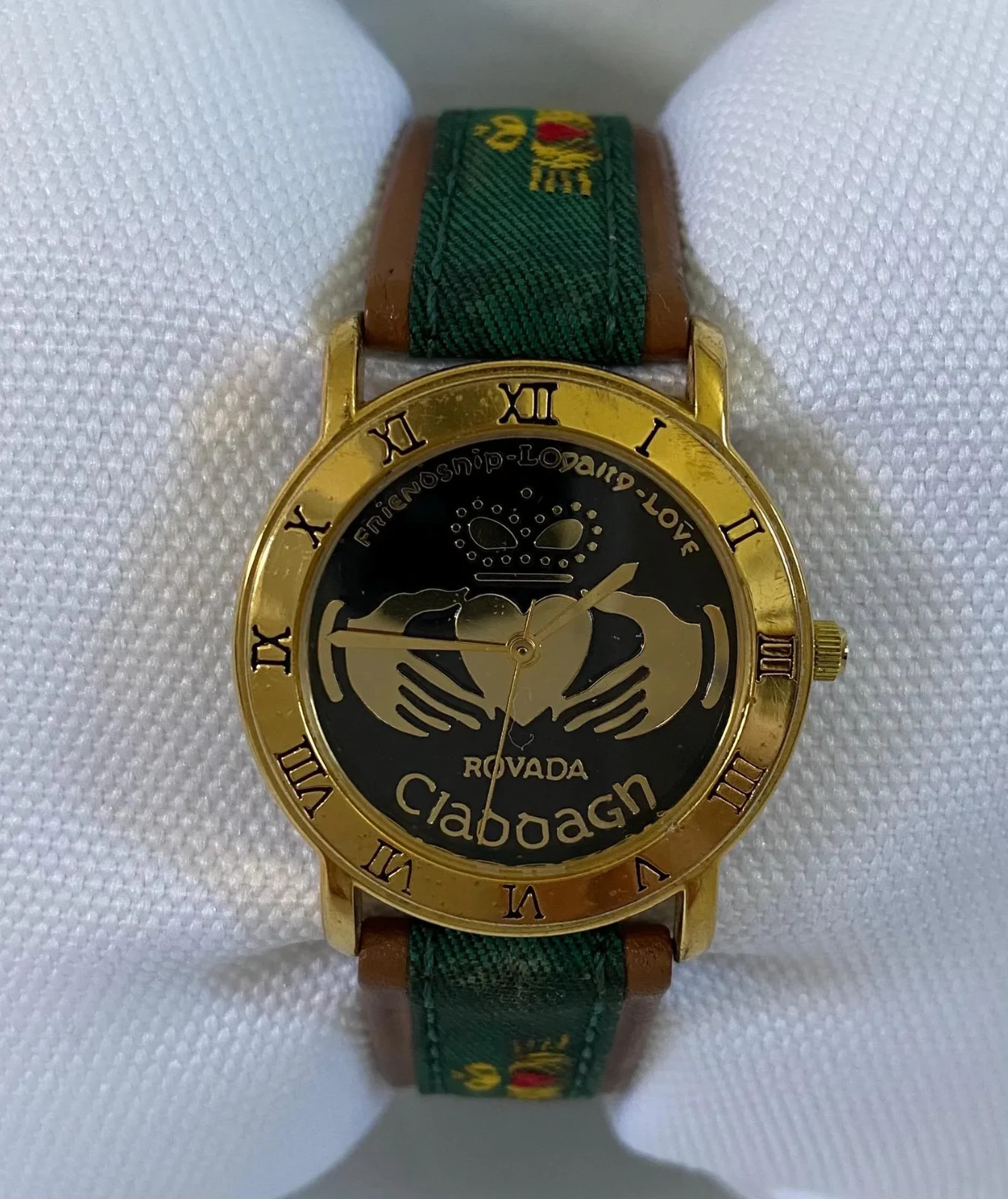 Ireland Claddaugh Gold Plated Tone Ladies Irish Watch Rovada