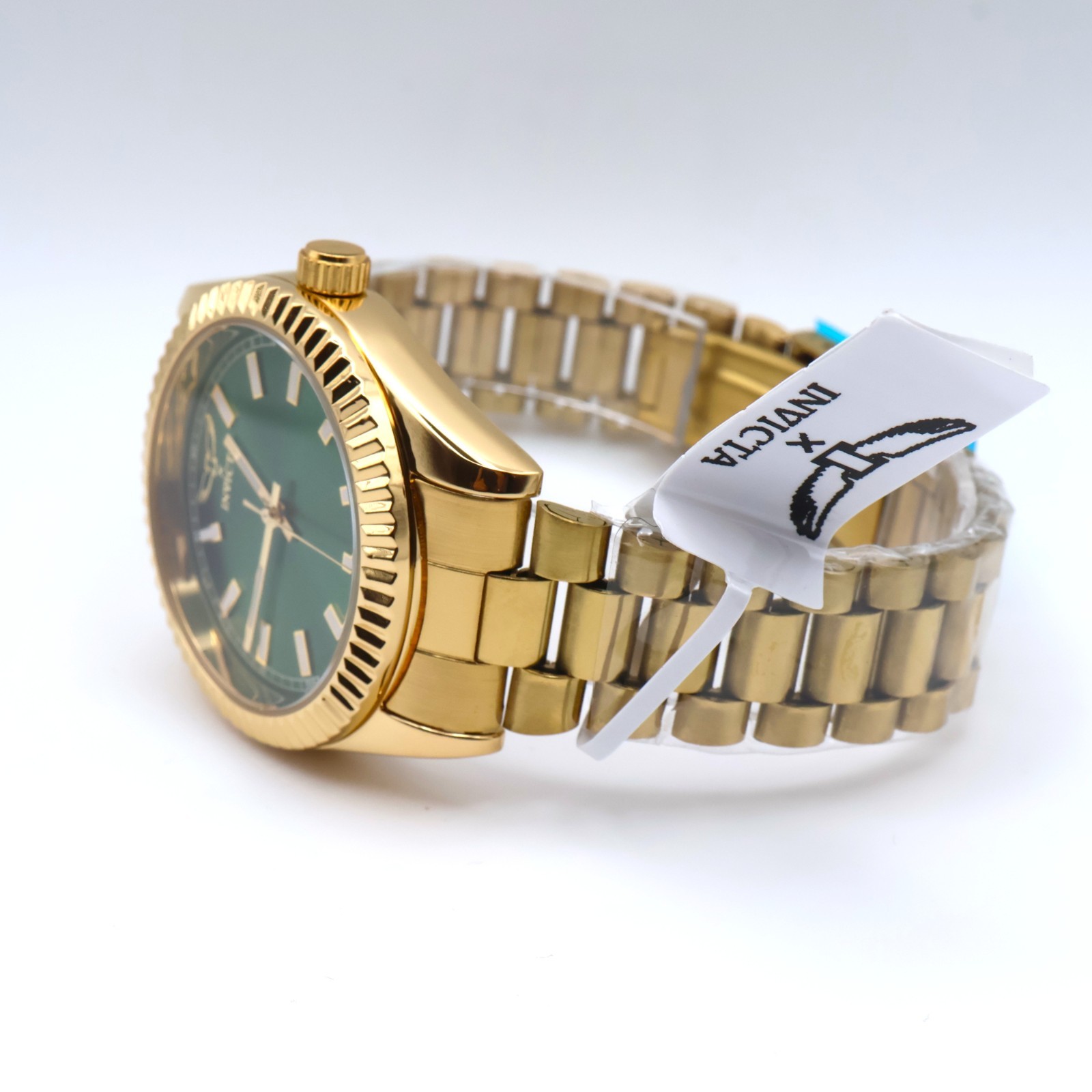 Invicta Specialty 69008 Emerald Luxe 40mm Green Dial Gold SS Quartz
